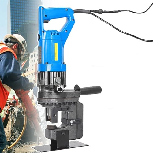 1300 W elektrischer hydraulischer Locher, 220 V/50 Hz Stahlstanzmaschine, elektrischer hydraulischer Locher mit Matrize φ6,5/9/13/17/20,5, Winkelstahl-Stanzwerkzeug für Eisen-Aluminium-Kupferplatten