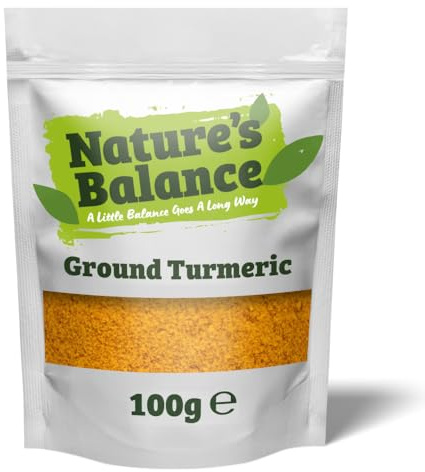 Nature’s Balance Ground Turmeric Powder 100g Curcuma longa Rich in Curcumin, Natural Source | Haldi | Haldar | Haladi | No Additives or Preservatives