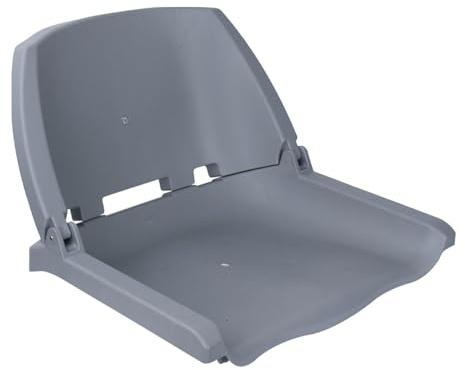 F Fityle Klappbarer Bootssitz, Ersatz für verschleißfeste, leichte, professionelle, komfortable Ersatzteile, praktisch mit Rückenlehnenzubehör, Grau