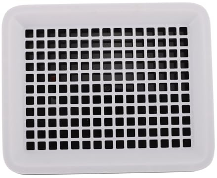 DOITOOL Bac à Litière Anti-Renversement pour Lapins et Hamsters, Plastique Solide, Taille Carrée, Apprentissage Propreté, Adapté Cages Intérieures, Petits Animaux et Cobayes