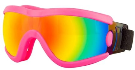 Hundglasögon, retro hundglasögon, justerbar rem, hundglasögon, vindtäta, UV-resistenta, hundsolglasögon, dimfria (stil E, L)