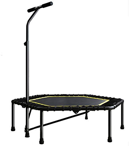 HANSHAN Gartentrampoline Trampolin, Fitness-Trampolin Mit Verstellbarem Griff Eltern-Kind-Trampolin 3 Farbe 2 Größe (Color : Yellow black)