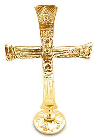 De Bussy Croce Tavolo Alzada Merkaba del Camino Neocatecumenale 137 mm dorato