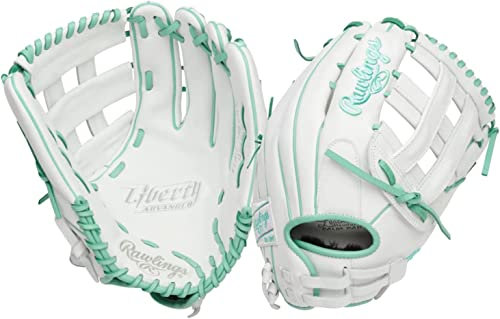 Rawlings Damen Liberty Advanced Color Series Fastpitch Softball-Handschuh, Weiß/Minze | Pro H, 12.75 | Outfield