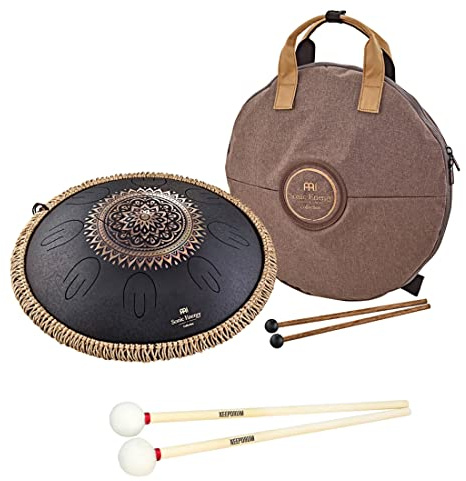 MEINL Sonic Energy OSTD1BKE Steel Tongue Drum + keepdrum Schlägel Mallets