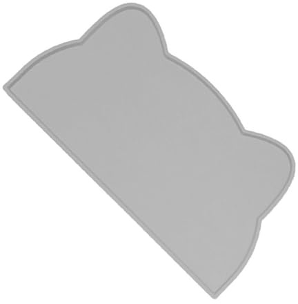 Kattskålsmatta, Mjuk Halksäker Spillsäker Matskål för Husdjur Skål Bordstabletter Brickor Däckunderlägg för Hund Katt (Grå)