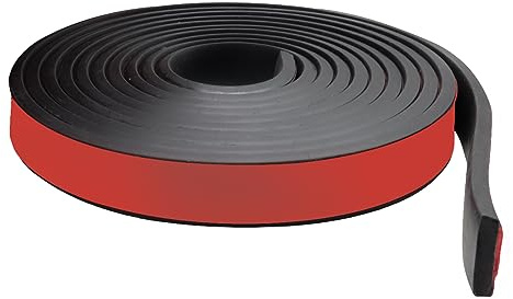 JAHOMFAI Gummistreifen selbstklebend, Neopren Gummimatte Gummiplatte, 20mm(B) x5mm(D) x3m(L) Vollgummi Gummiprofil für Dichtungen, DIY, Bodenbeläge Schutz, Anti-Vibration, Anti-Rutsch