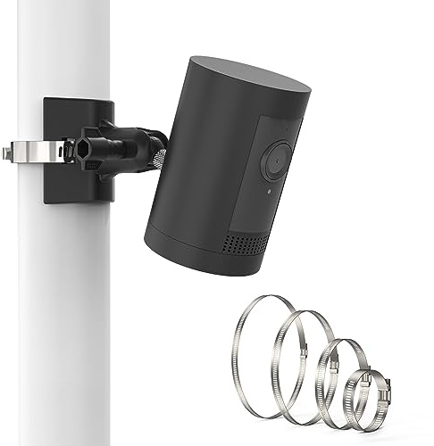 HOLACA Masthalterung Kompatibel mit Rin-g Außenkamera Akku Stick Up Cam Battery/Plug-in/Pro, Innenkamera (Indoor Cam), Spotlight Kamera Pro/Plus & Solarpanel | Schwarz