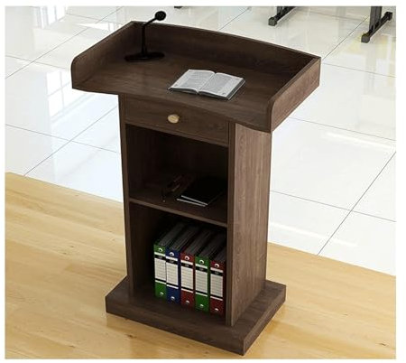 Roedax Rednerpult Einfache Podien, Laptop-Schreibtisch, Podiumsständer mit Schublade und offener Ablage, Rednerpulte, Laptop-Schreibtisch, Dichtetafel, Stehpult Mode