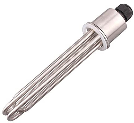 Thermoplongeur pour Brew SUS304 2 tri Clover OD64mm Bride 220V 380V 3KW 4,5KW 6KW 9KW 12KW Élément Chauffant de réservoir d'eau (Couleur : 3kw L190MM) (6kw L250mm) (9kw L290mm)