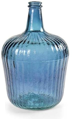 Maury's Eleganza e Stile con La Bottiglia Decorativa in Vetro Vari colori da 10 Lt, il Dettaglio Perfetto per la Tua Casa (Blu)