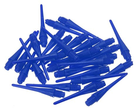 PATIKIL Plastique Fléchette Pointes 2BA Filetage, 50 Paquet Doux Pointe Dard Points Remplacement Dard Accessoires, Bleu