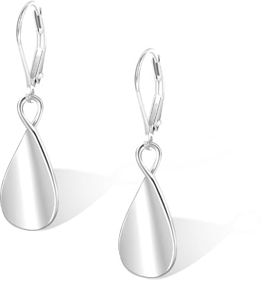 Ohrringe Hängend Damen Gold Silber 925 Anhänger Creolen Geometrisch | ALEXCRAFT Ohrringe Hängend Damen Gold Silber 925 Geometrisch Eckig Runde Doppel Zirkon Creolen Anhänger Hypoallergen Schmuck