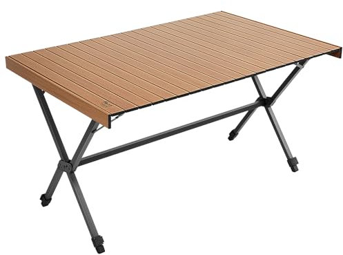 TIMBER RIDGE Table de Camping Pliable 125 x 80 cm Hauteur Réglable XXL pour Jardin Extérieur Portable Multifonction Grande Table Pliable pour 6 Personnes