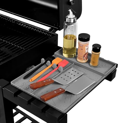 F FENG PEI Grillmatte, Grillzubehör, Werkzeuge für Blackstone, Seitenablage, Grillzubehör für den Außenbereich, Abtropfmatte für Küchenarbeitsplatten, Kaffee-Bar-Matte, Spatel, Abtropfmatte,