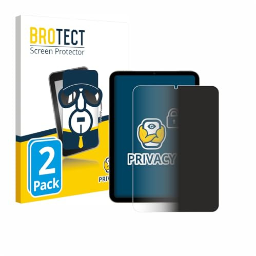 brotect Protection Anti-Espion pour Apple iPad Mini 7 2024 | 2 Pièces Anti-Spy Protection d'écran Made in Germany Privacy Film Écran de Confidentialité Clair