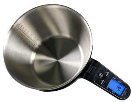 SiaBiced Báscula de Cocina para Alimentos, con Recipiente y Taza medidora, Capacidad de 11 LB, extraíble, báscula de Cocina Digital multifunción para, Negro