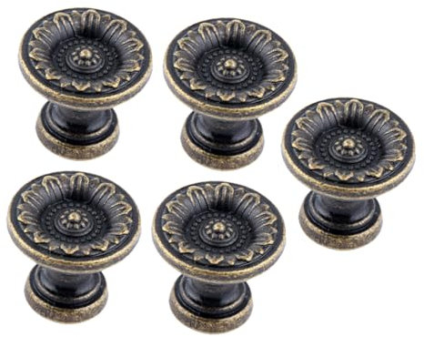 HOMSFOU 5 Pezzi Hold Hands Pomelli Per Cassetti Pomelli Per Porte Di Armadietti Per Ferramenta Per Mobili Antichi Maniglia Spazzolata Per Mobili Armadietti Oro Per