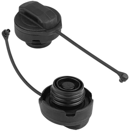 Tankdeckel mit Halteband Kompatibel mit VW Polo 9N 6R Golf 2 3 4 Passat B3 B4 B5 Audi A1 A2 A3 A4 A6 A8 TT Seat Leon Skoda Octavia Auto Kraftstofftankdeckel Ersatz 1J0201550A 1H0201553B