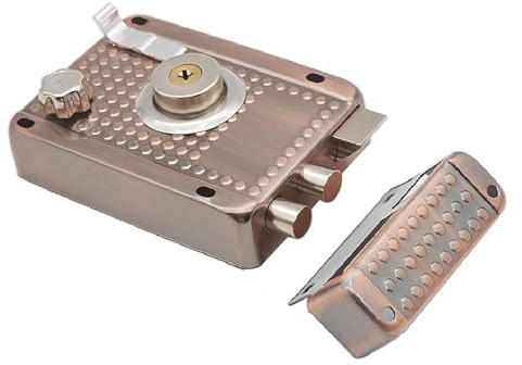 Ailan Serratura antifurto vecchio stile con serratura per porta esterna in acciaio inossidabile con assicurazione multipla per una migliore, Sinistra