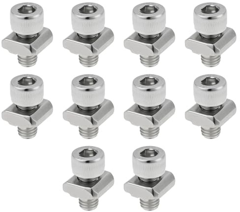 SG Store 10 Stück M8 T-Nutensteine aus Edelstahl Passend für Aluminiumprofile der Serie 30 mit M8-Schraube