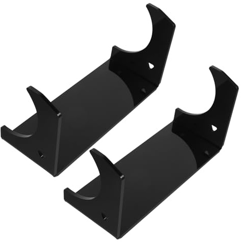 LOLIPPYY 2pcs Wall Mounted Rolling Pin Holder Rack Stable Horizontal Kitchen Storage Hanger for Dough Roller Black Rolling Pin Display Stand for Baking Tools Organization