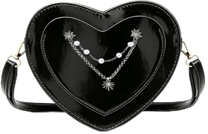 BOOSHMall Bolso con colgante en forma de corazón, práctico bolso de hombro para Oktoberfest y carnaval, para mujer