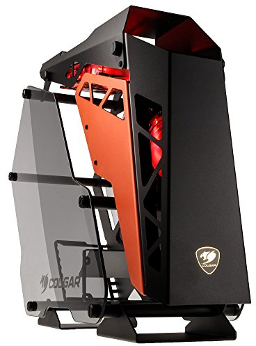 COUGAR Gaming | Caja PC Gaming | Caja Conquer Aluminio + Vidrio TEMPERADO - Aluminio y Vidrio Templado - Compatible con radiador de 360 mm en la Parte Superior y 240 mm en la Parte Delantera