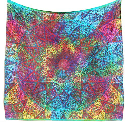 FUTURE HANDMADE Groß Stern Mandala Tapisserie Design Wandbehang Hippie Heimdekoration Hippie Bohemian Psychedelic Tapisserie