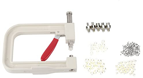 Kit de Herramientas para Manualidades, Máquina Manual de Cuentas y Remaches, Conjunto de Reparación para Ropa, Perlas, Joyería y Encaje