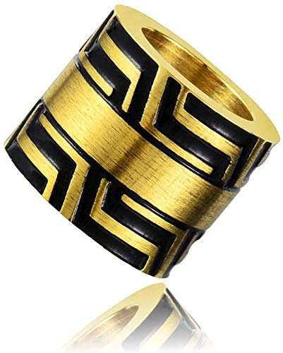 Beads Perlen Bart Perle Edelstahl DIY Metall Großloch 6mm Designperlen CNC Firestone Beads Nr. 36