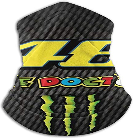 Custom made Valentino Rossi Tube scarf men women winter elastic multifunctional cloth wind repellent neck warmer warm fleece lined neck warmer for outdoor cycling ski motorcycle running black