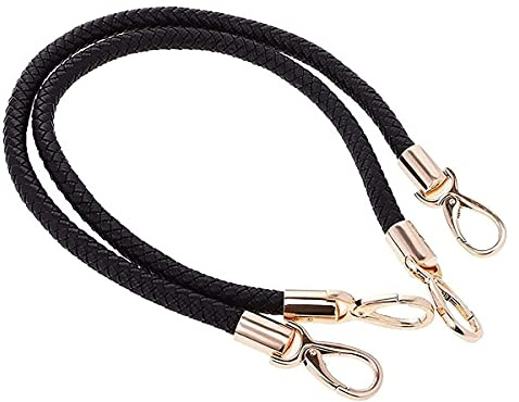 Dingzing 2 Stück, verstellbar, aus Leder mit drehbaren Haken aus Metall, drehbare Haken, Umhängetasche, Zubehör, Gurte, PU-Leder, für Tasche, abnehmbarer Griff, für Umhängetasche (A)