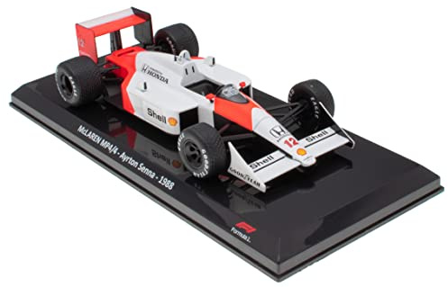 OPO 10 1/24 Formel 1 Auto kompatibel mit McLaren MP4/4 Ayrton Senna Weltmeister 1988 - OR001