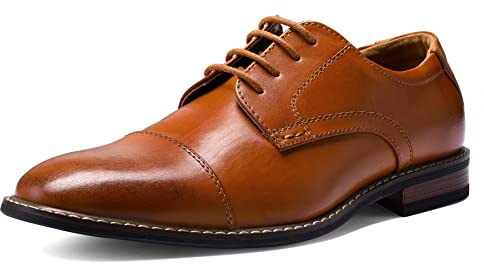 MERIDOS Men's Dress Shoes Formal Business Classic Lace Up Wingtip Oxford Shoes,Classic Brown,12 US