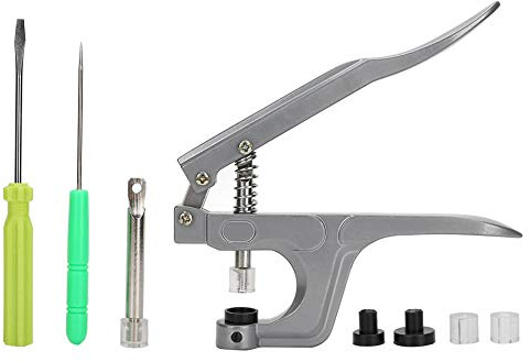 Druckknopfzange Set, Metall Druckknopfzange mit Kunststoff Druckknöpfen, Leder Nietenzange für DIY Kleidung, Baby Lätzchen, Nähwerkzeug, Aluminium Handwerkzeug für Basteln und Nähen