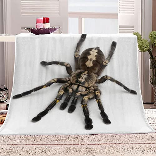 okoikfc Kuscheldecke Flauschig 220x240 cm 3D Spinne Decke Fleecedecke - Wohndecke, Sofadecke XXL, Decke Couch Blanket, Kuscheldecke Große, Sofa überwurfdecke