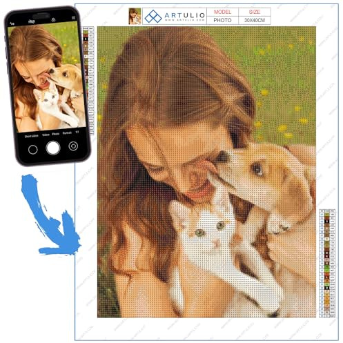 ARTULIO 5D Diamond Painting Eigenes Foto - 40x30 cm – Diamond Painting Selbst Erstellen