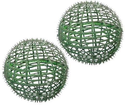 Abaodam Marcos de Plástico Verde 2 Piezas para Plantas Artificiales, Estante para Sostener Flores Instalación Sencilla y Diseño Práctico para Ambientación de Boda y Jardín