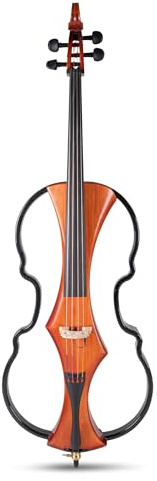 GEWA E-Cello Novita 3.0-4/4 – elektronisches Cello mit Carbonrahmen, Massivholz-Korpus und Preamp-System, rotbraun, Made in Germany