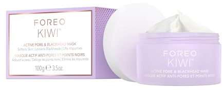 FOREO KIWI Poren- & Mitesser-Aktiv-Maske, 100g - Mitesser-Entferner - Tonerde- & Jojobaöl-Maske - Poren-Minimierer - Reinigende & entgiftende Gesichtsmaske - Vegan & tierversuchsfrei - Alle Hauttypen
