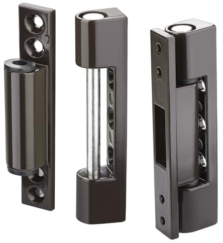 SOTECH 2 x Fensterbänder 95 mm braun RAL 8019 Türbänder zum Aufschrauben Renovierbänder