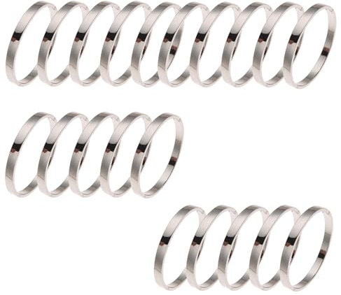 CTRSM Binderringe,Ringbinder Buchringe, 20 Stück DIY Metall Buchringe Kleine Karteikarten Scrapbook Kalender, Silber for Büro Schule Zuhause(6.5cm)