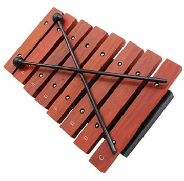 HSWOYEA Glockenspiel für Anfänger, 8 Noten, Redwood-Glockenspiel, Xylophon, Schlaginstrument mit glatter Oberfläche
