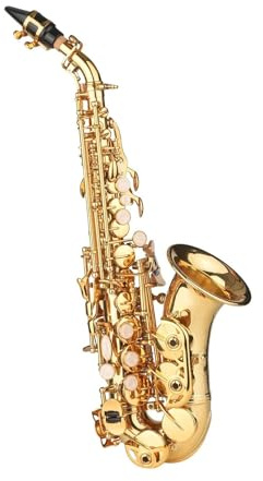 Professionelles Saxophon Bb Sopransaxophon Messing Goldlack Saxophon Musikinstrument Für Musiker Anfänger Mit Kofferzubehör