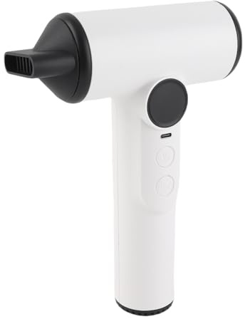 Yunir Secador de Pelo con Concentrador, Secador de Pelo Portátil con 15.000 MAh, 3 Velocidades y 3 Temperaturas, Recargable por USB, Función Turbo Calor y Aire Frío, 200W