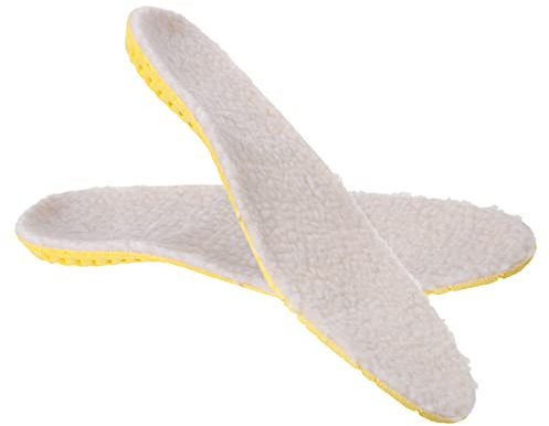 FOMIYES 3 Paare Winterwarme Einlegesohlen Komfort-einlegesohlen Für Männer Anti-kälte- Schuh Winter Weiche Sohleneinlagen Schaffell Sherpa Beige