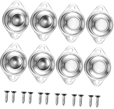 DECOMELODY Kit Ruote con a Sfere 8 Pezzi per e Ruote in Inossidabile Capacità Carico Installazione Facile