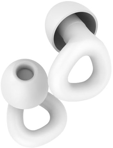 Ohrstöpsel, Noise cancelling Ohrstöpsel,Sleep deep ohrstöpsel, weich und wiederverwendbar, Flexible Passform, für Konzentration und Reisen, Gehörschutz mit 6 Ohrstücken in 3 Größen-Weiß