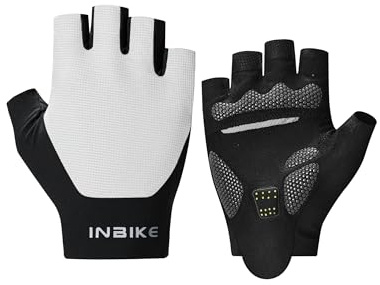 INBIKE Guanti Ciclismo Uomo e Donna Guanto Bici Estivi Guanti MTB Senza Dita Imbottitura Traspirante